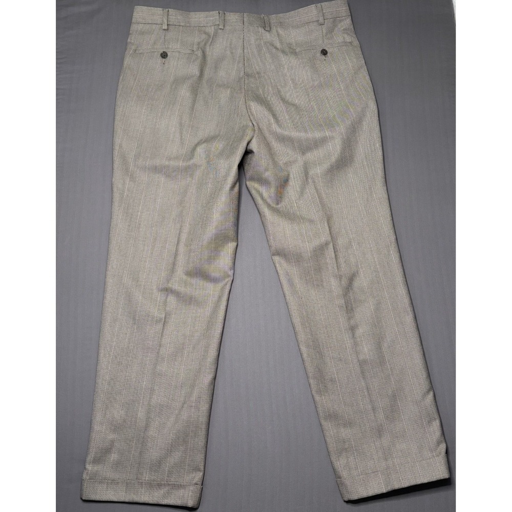 Lauren Ralph Lauren Mens Dress Pants 38x30 Gray Glen Plaid Cuffed - Picture 3 of 11